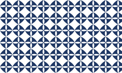 seamless pattern with blue and white flowers, light blue flower on block of blue background illustration image background design for fabric print, ceramic Japanese style printing, checkerboard