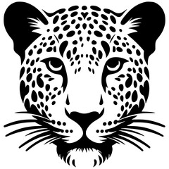 Cheetah face silhouette