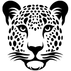 Silhouette of a female cheetah's face © Breck