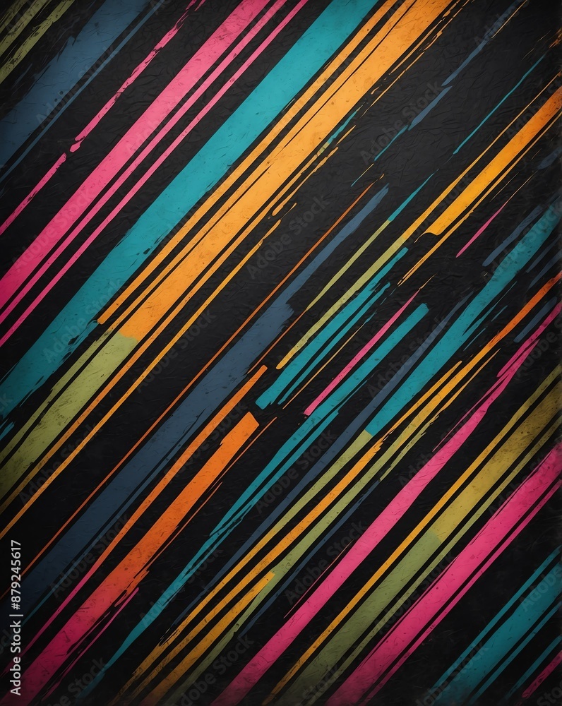 Poster colorful in black stripes color matte grainy texture gradient for copy space banner background backd
