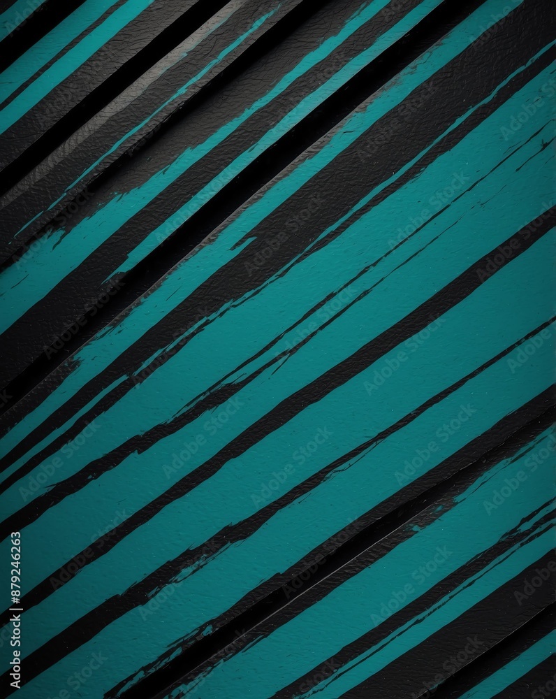Poster teal in black stripes color matte grainy texture gradient for copy space banner background backdrop 