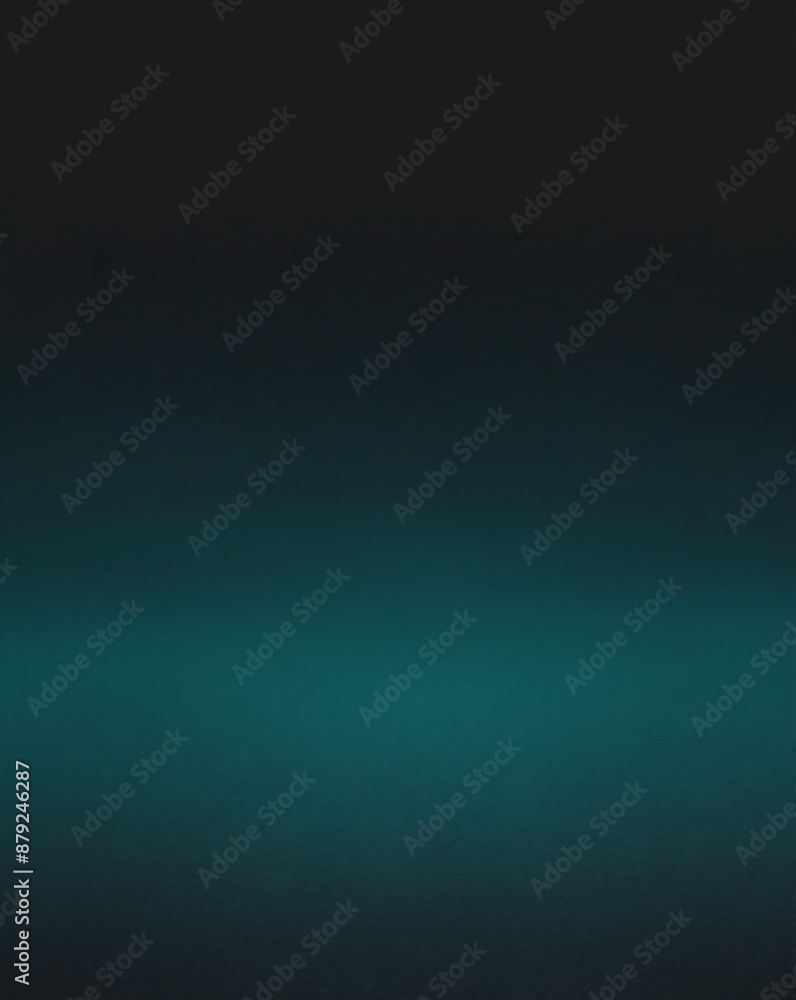 Poster teal to black gradient color matte grainy texture gradient for copy space banner background backdrop