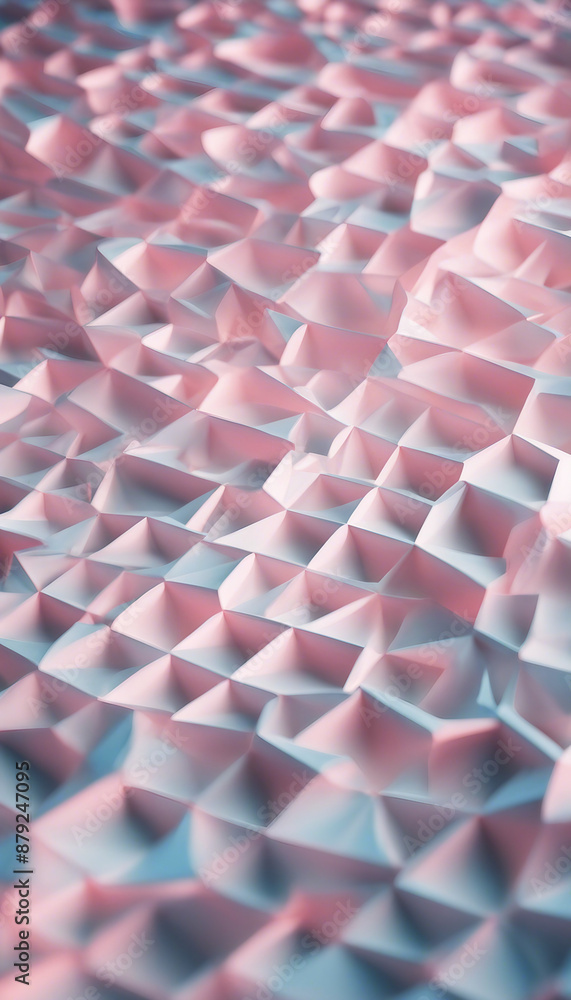 Poster this is an image of a white geometric structure on a white surface the background is a gradient of p