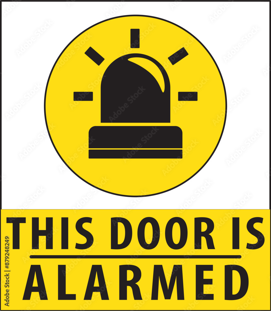 Wall mural This door is alarmed security notice vector.eps