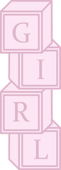 Girl Baby Block - Gender Graphic