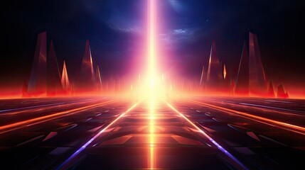Future technology line background and light effect