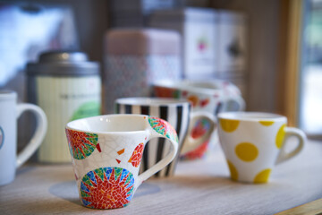 
Nice colored tea and coffee cups