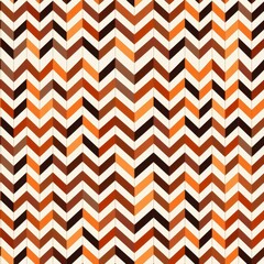 Vintage Orange And Brown Chevron Pattern