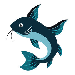 catfish on white background