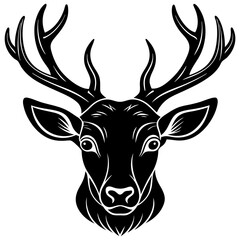 Naklejka premium deer head vector,deer, illustration, ,animal, vector, reindeer
