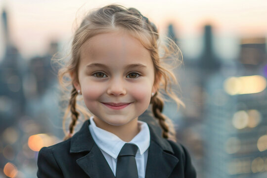 Created with generative AI technology picture of adorable small child boy outdoors - Powered by Adobe