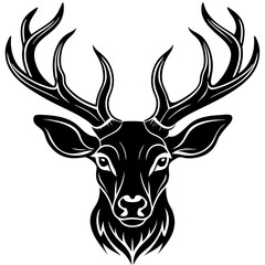 deer head vector,deer, animal, vector, reindeer, mammal, cartoon, illustration