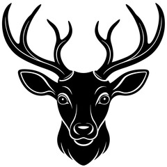 deer head vector,deer, illustration, ,animal, vector, reindeer
