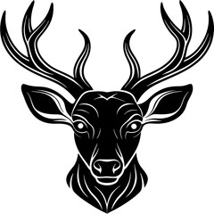 deer head vector,deer, animal, vector, reindeer, mammal, cartoon, illustration