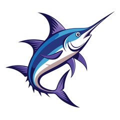 swordfish on white background