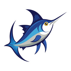 swordfish on white background