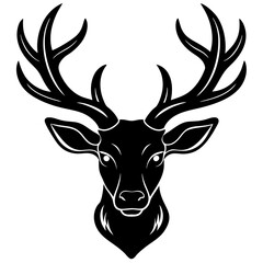 Fototapeta premium deer head vector,deer, animal, vector, reindeer, mammal, cartoon, illustration
