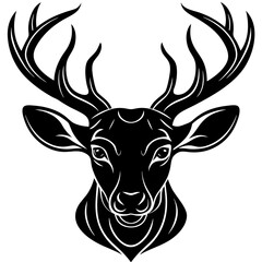 Naklejka premium deer head vector,deer, illustration, ,animal, vector, reindeer