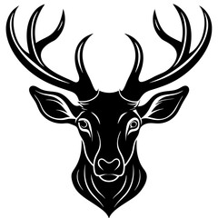 deer head vector,deer, animal, vector, reindeer, mammal, cartoon, illustration