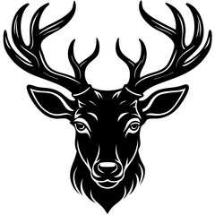 deer head vector,deer, animal, vector, reindeer, mammal, cartoon, illustration