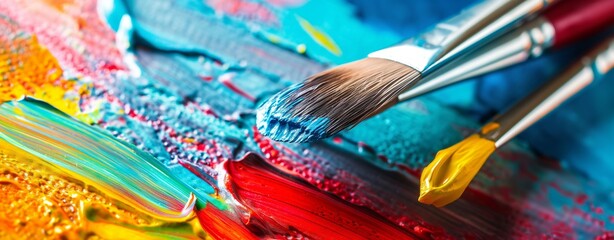 Fototapeta premium Artistic icons and creative colors inspiring and imaginative