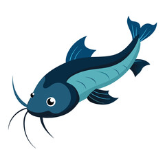 catfish on white background