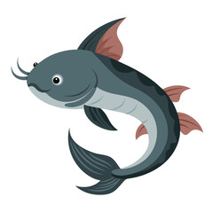 catfish on white background