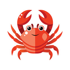red crab isolated on white