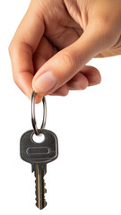 PNG Person holding key keychain security finger.