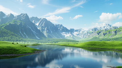 Fototapeta premium Untouched beauty for marketing campaigns. Endless possibilities await.