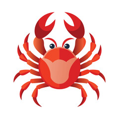 crab on white background 
