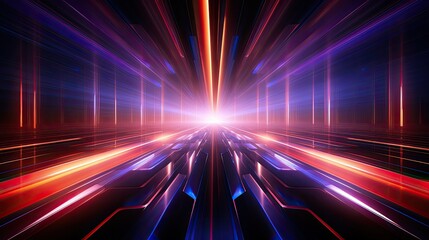 Obraz premium Future technology line background and light effect