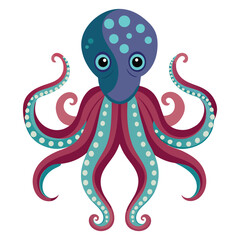 octopus white background