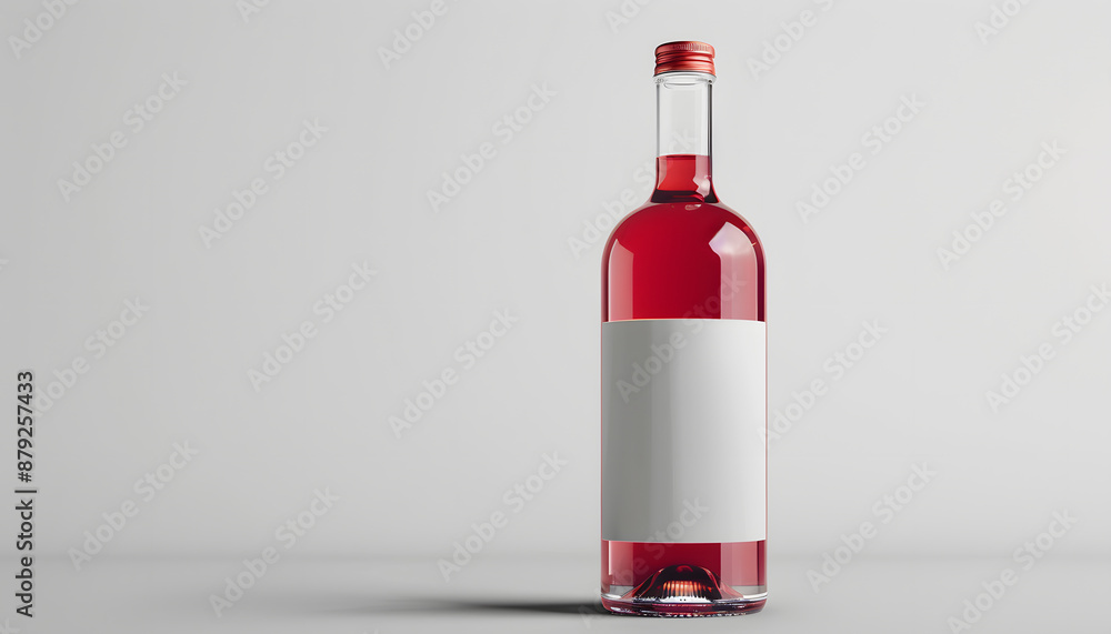 Wall mural bottle mockup