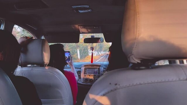 First-person view of road trip in Puri, Odisha, India in February 2022....