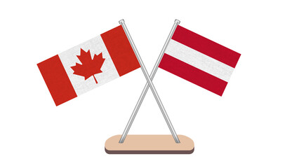 Austria Canada Flag