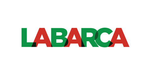 La Barca in the Mexico emblem. The design features a geometric style, vector illustration with bold typography in a modern font. The graphic slogan lettering.