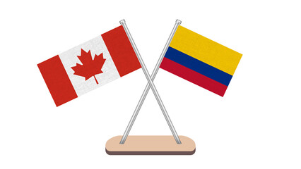 Colombia Canada Flag