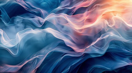 Obraz premium Visuals abstract senses, incorporating fluid, flowing, and relaxing imagery. abstract backgrounds. Calming Rhythms