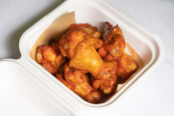 Tasty roasted chicken wings. Delicious and easy meals from air fryer.