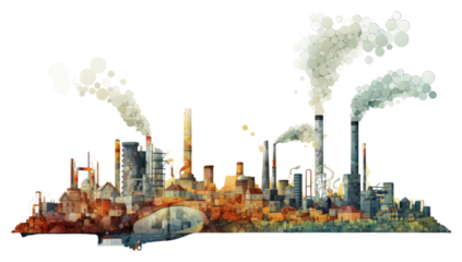 PNG  Pollution factory architecture vehicle.