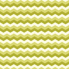 Zig zag seamless chevron pattern vector tile, bright green and creamy yellow color.Horizontal zigzag lines background. Minimalist graphic print. infinite texture for printing on fabric, paper, textile