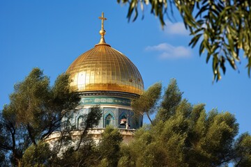 Obraz premium Dome of the rock, Jerusalem. The Dome of the Rock is located on the Temple Mount in the Old City of Jerusalem. 