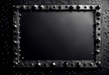 Obraz premium rivets metal background metallic black plate steel texture brush aluminium abstract brushed computer