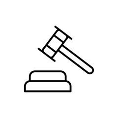 hammer line icon