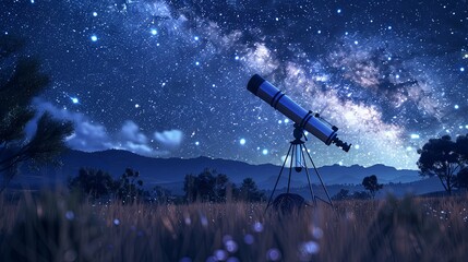 Telescope Under the Milky Way