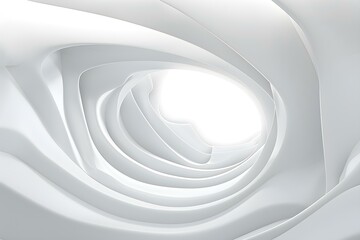 Ethereal Swirls in White