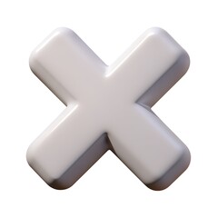 Obraz premium A white cross is shown against a white background