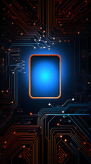 Digital circuit technology graphics poster mobile phone background