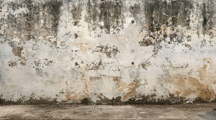Aged concrete wall with grunge texture in abandoned setting for design Stock Image